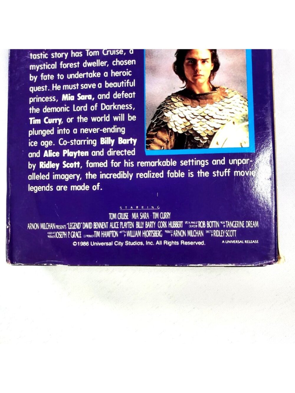 Legend VHS 1986 Fantasy Adventure Movie Tom Cruise, Ridley Scott - Picture 3 of 5